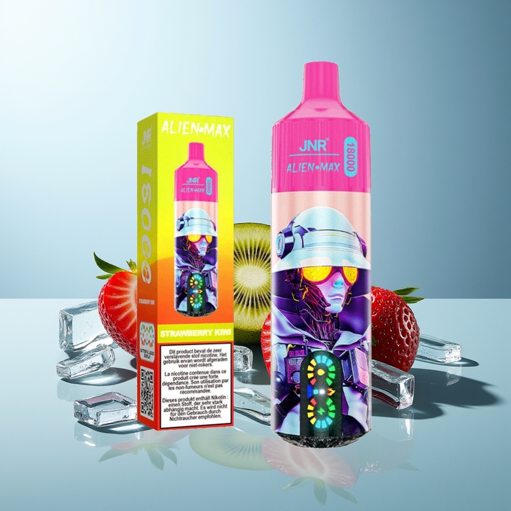 JNR Alien Max 18000 Puffs Dispozabilni Vape Jagoda Kivi Dual Mesh Coil