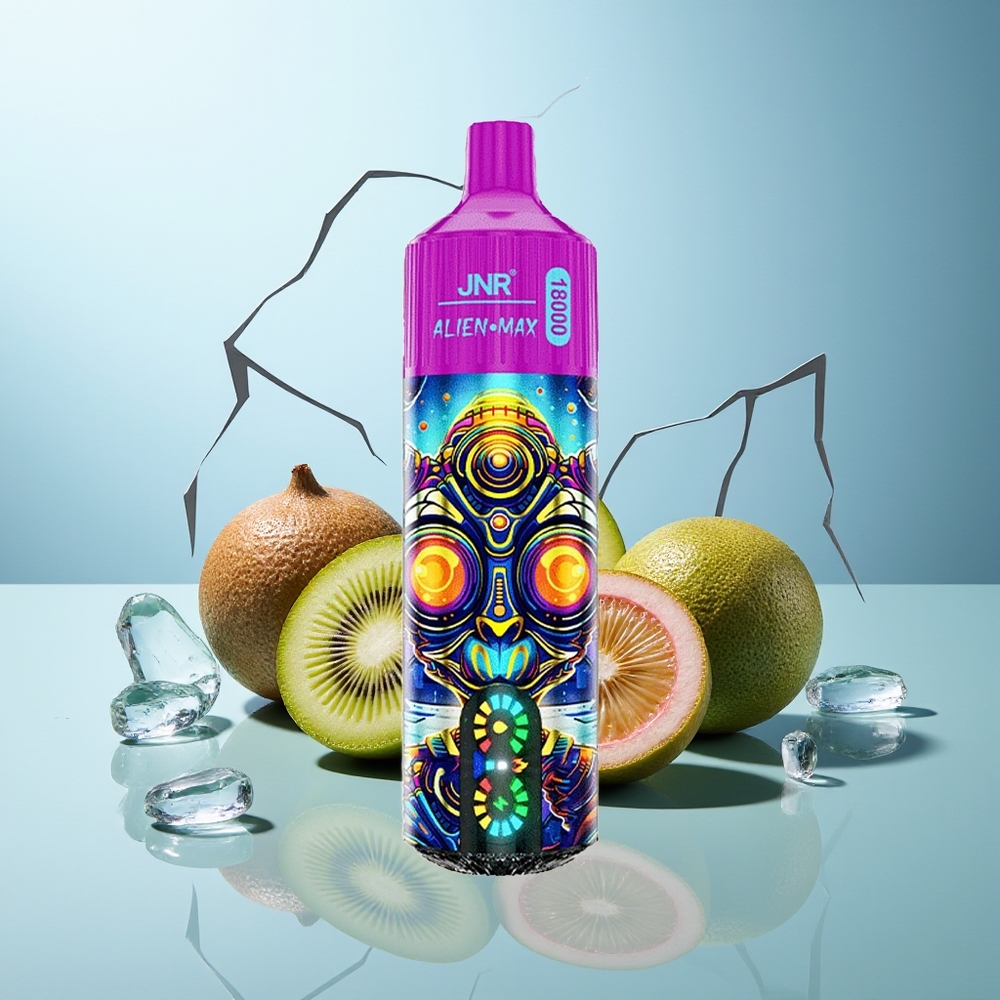 JNR Alien Max 18000 Pufi Dispozabilna Vape Kivi Pasijonka Guava Tip-C Hitro Polnjenje