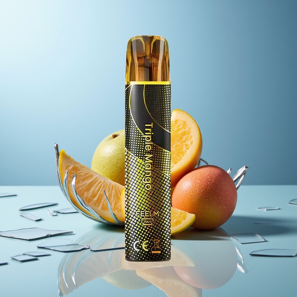 JNR BlackGolden 800+3 Mango Dispozabilni Vape 2 Nikotina
