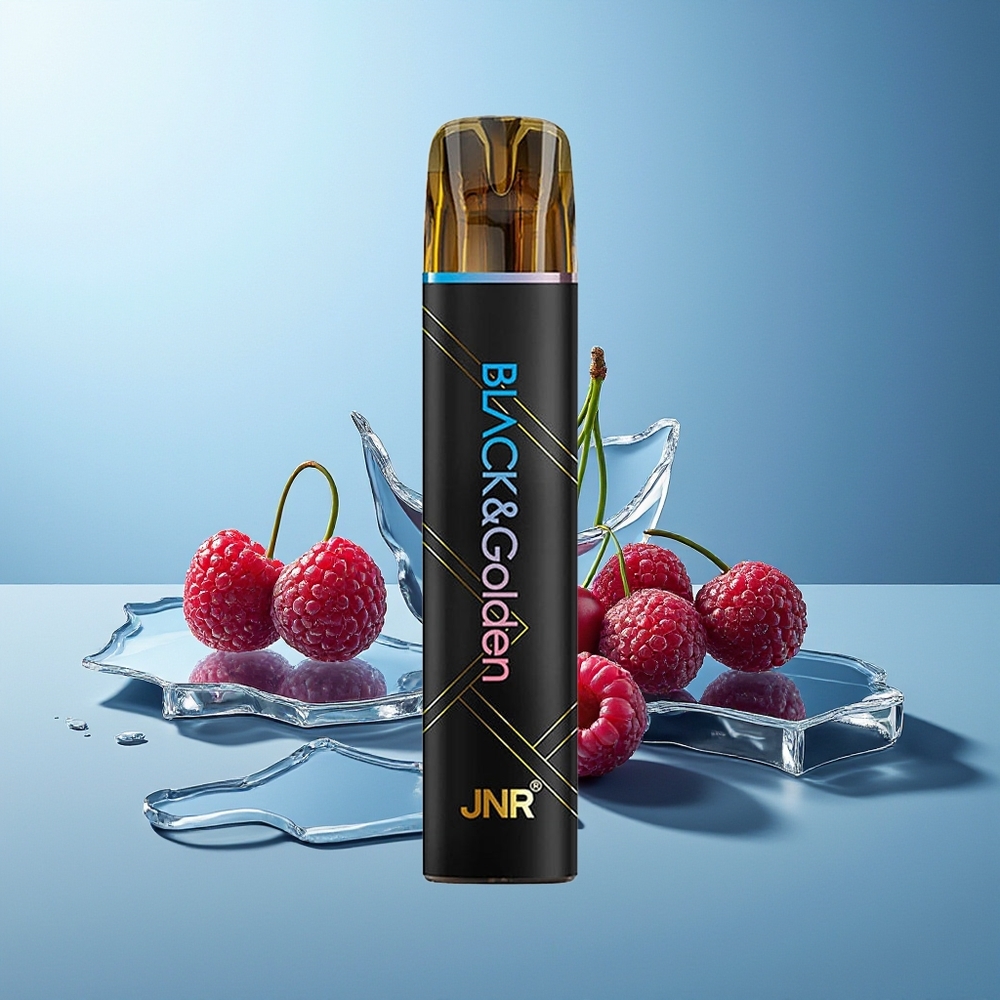 JNR BlackGolden 800 Povžki Dispozabilni Vape Modra Malina Češnja Brez Polnjenja