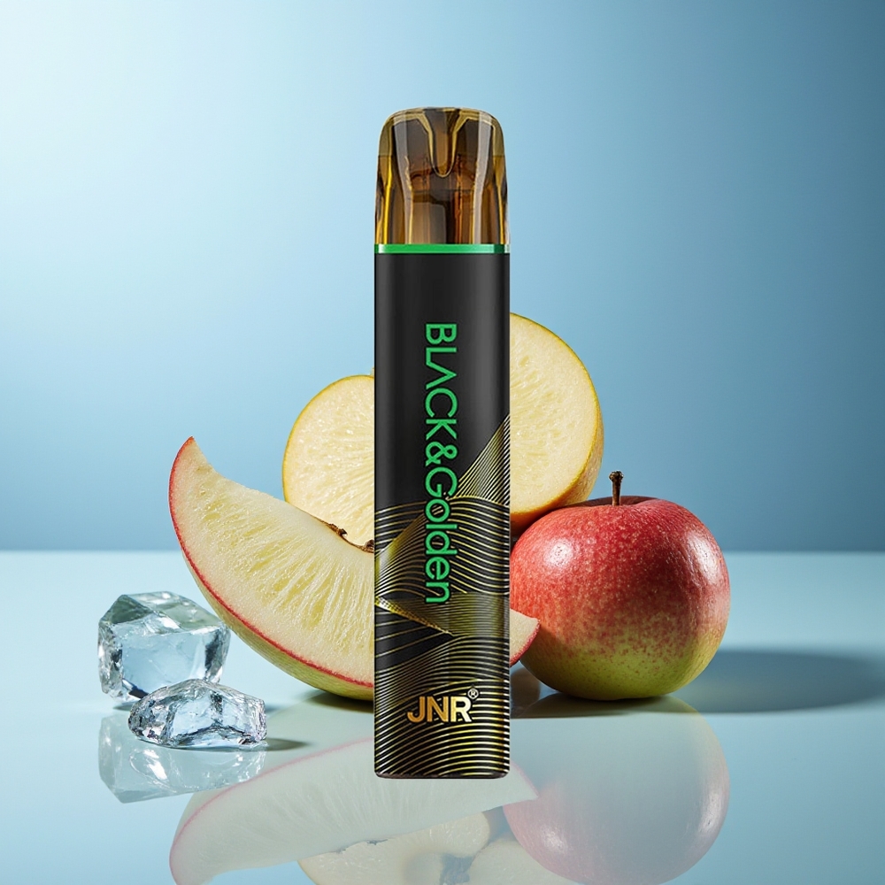 JNR BlackGolden 800 Puffov Dispozabilni Vape Kislo Jabolko 2 Nikotina