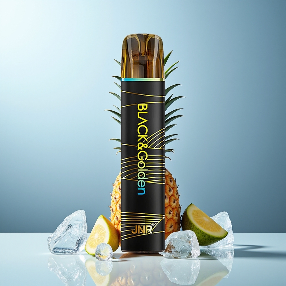 JNR BlackGolden 800 Pufov Dispozabilni Vape Ananas Led