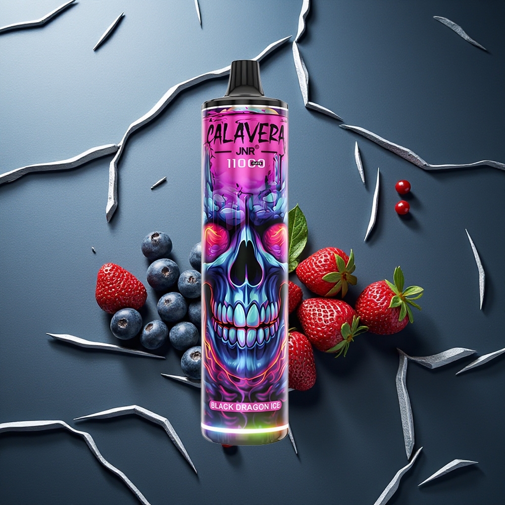 JNR Calavera 11000 Pufov Črni Zmaj Led Dispozabilni Vape 21ml