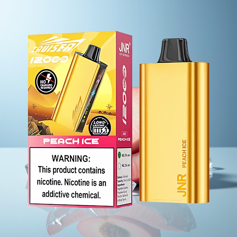 JNR Cruiser 12000 Pufi Peach Ice Dual Mesh Coil