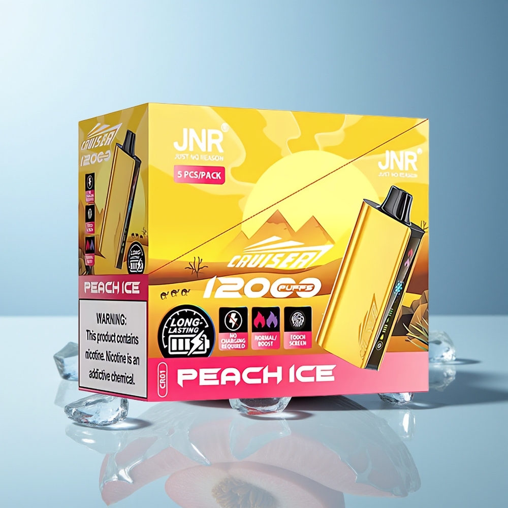 JNR Cruiser 12000 Pufi Peach Ice Dual Mesh Coil