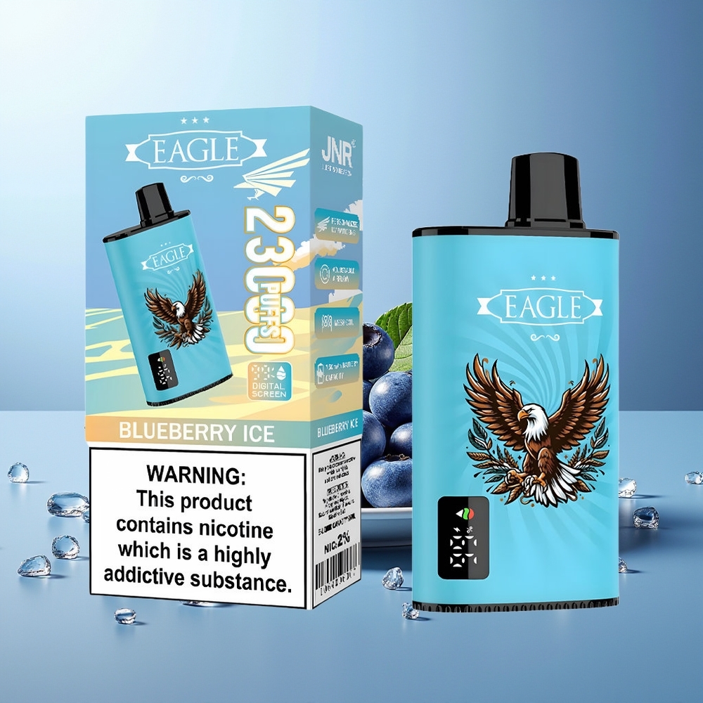 JNR EAGLE Smart 23000 Pufi Borovnica Led Dispozabilni Vape z Digitalnim zaslonom