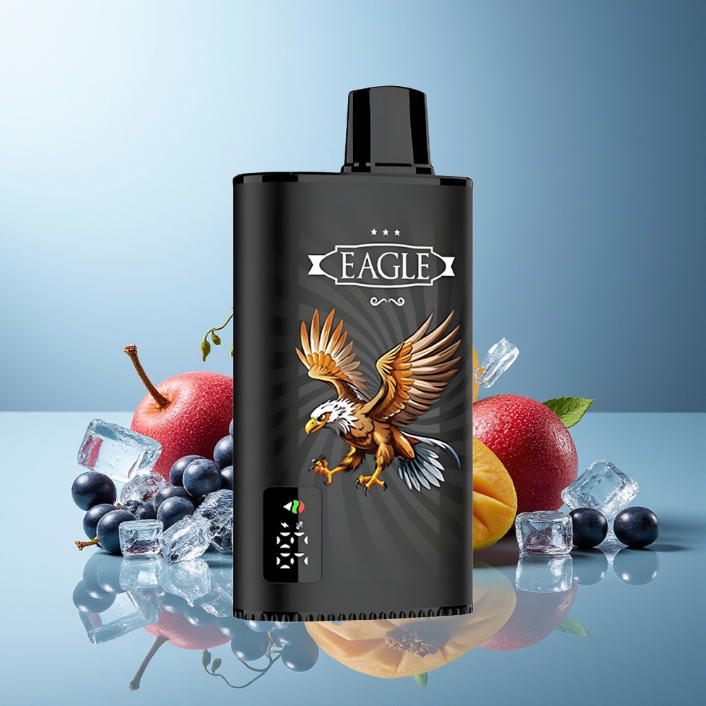 JNR EAGLE Smart 23000 Puhov Dispozabilni Vape Črni Ribez Mangova Ledina z Nastavljivim Pretokom Zraka