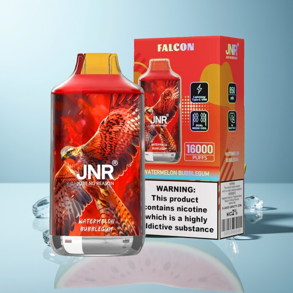 JNR Falcon 16000 Pufi Dispozabil Vape Lubenica Bubblegum 850 mAh