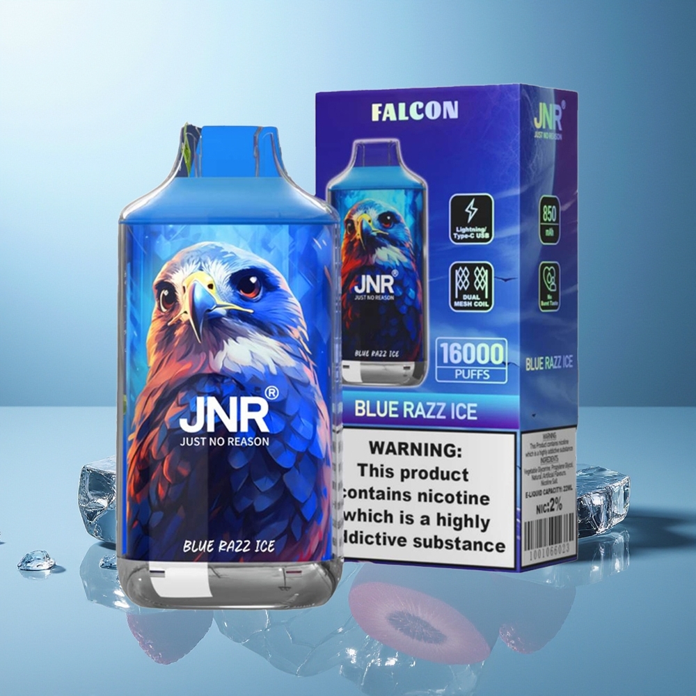 JNR Falcon 16000 Puhov Modra Malina Led Dispozabilna Vape