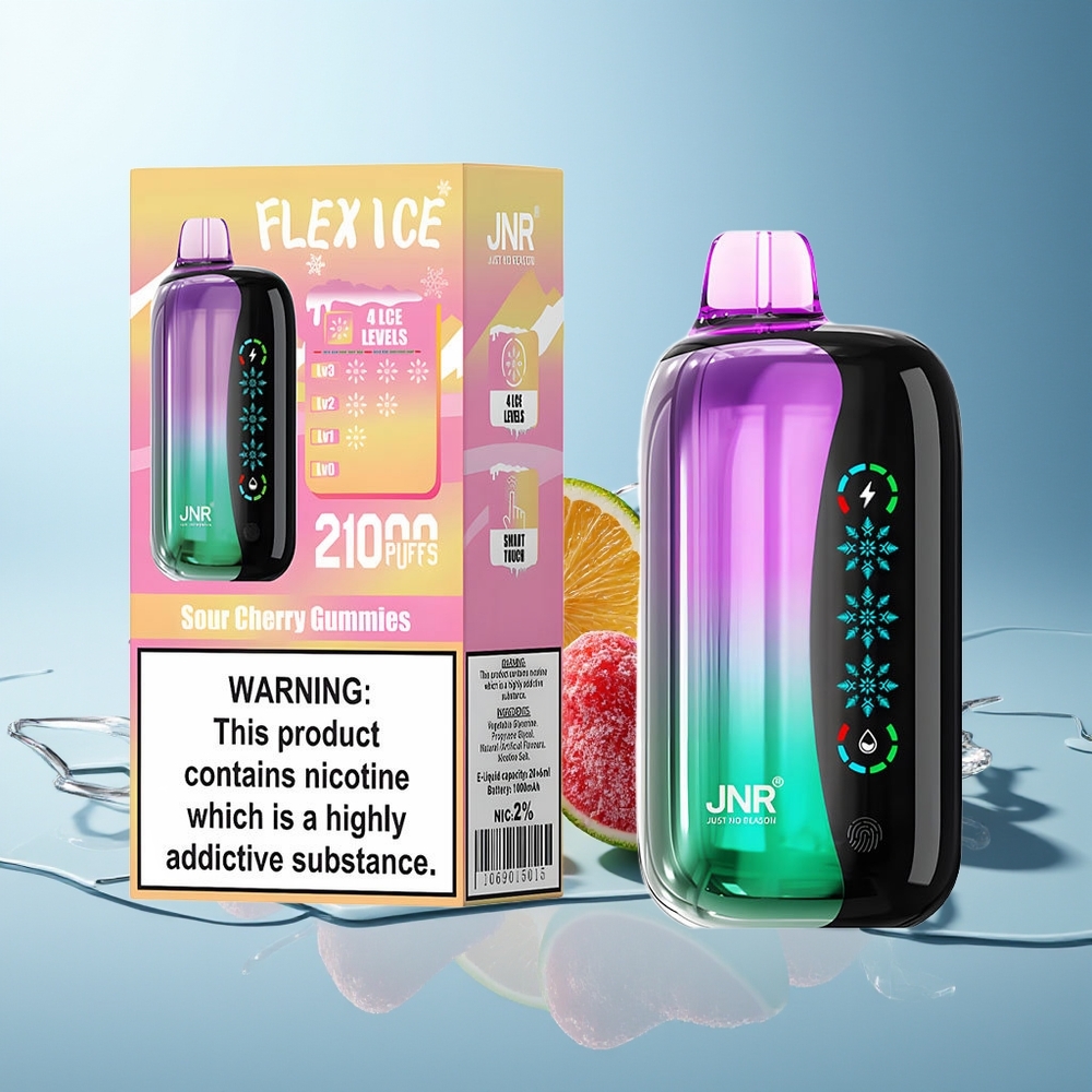 JNR Flex Ice 21000 Pih Dodatna Vape Kislo Sadje Gumijevke Nastavljiv Zrak