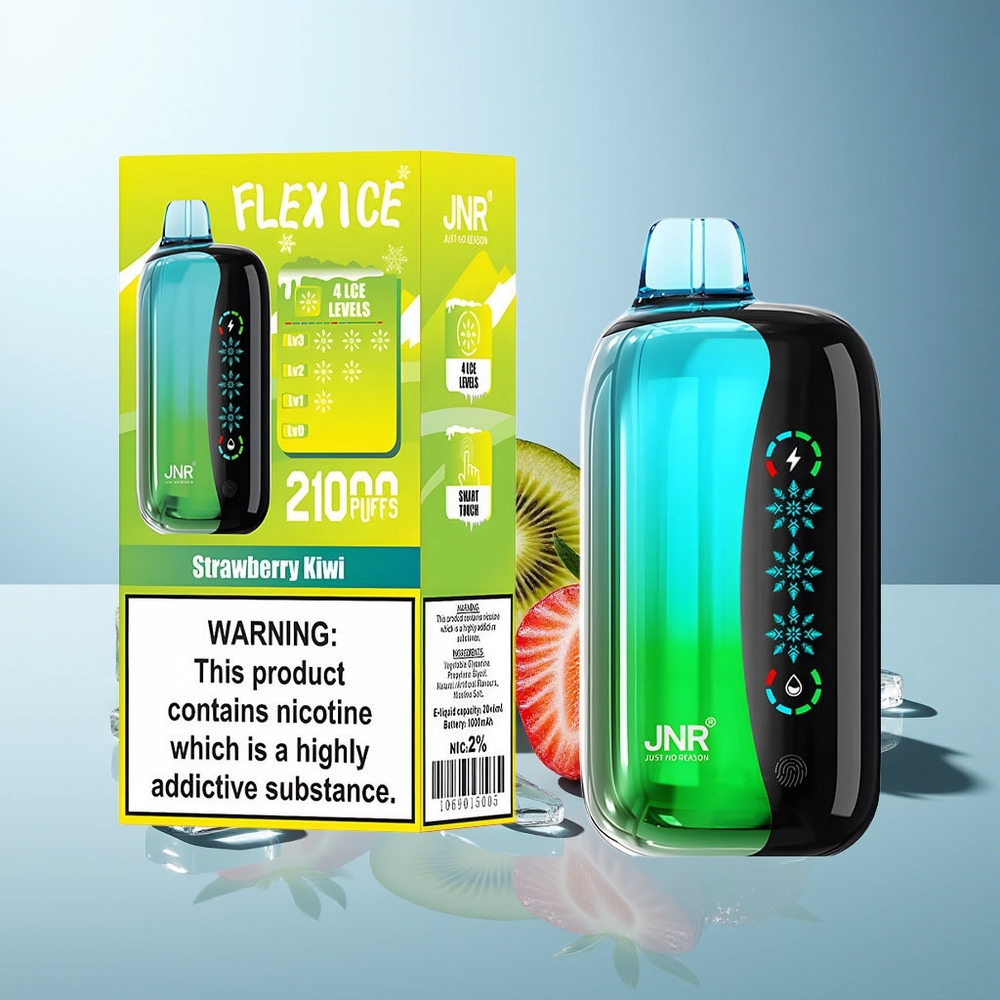 JNR Flex Ice 21000 Potegi Dispozabilna Vape Jagoda Kivi Nastavljiv Led