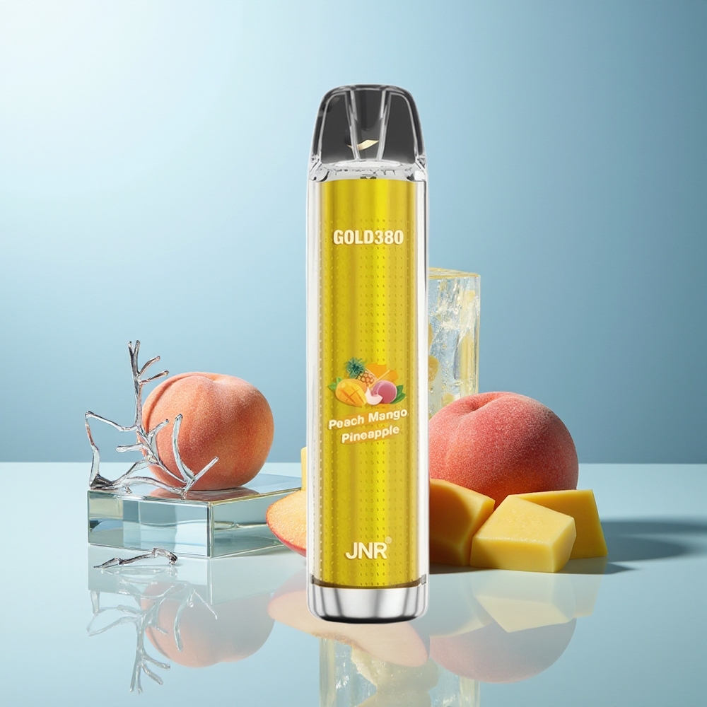 JNR Glod380 6000 Povžki Dispozabilni Vape Breskeva Mango Ananas 1500mAh