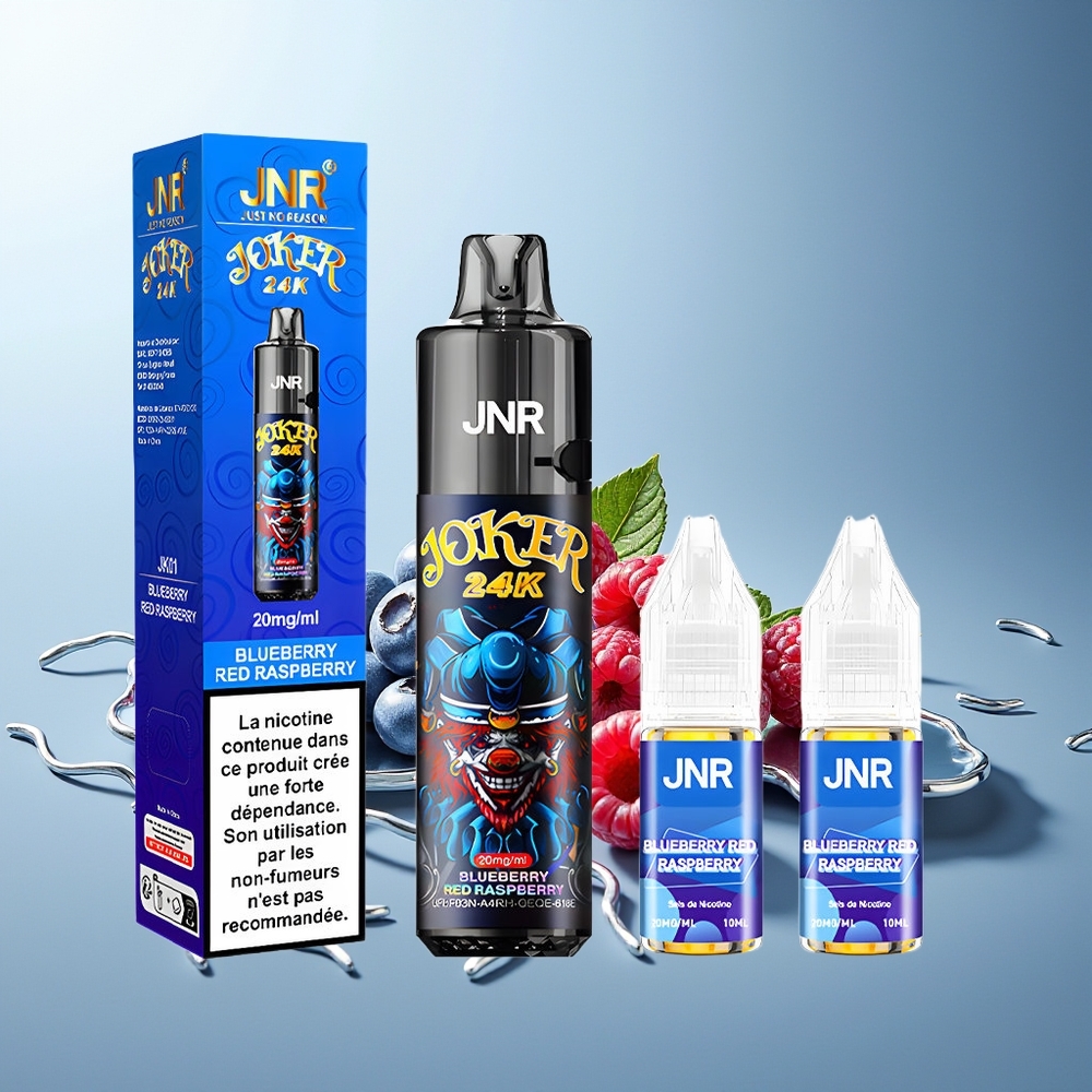 JNR Joker 24000 Puf Dispozabilni Vape Borovnica Rdeči Malina 2 Nikotin