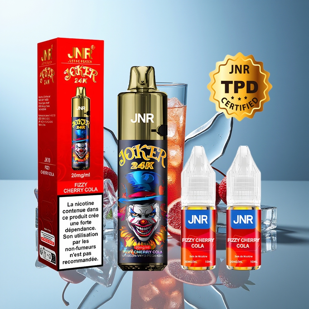 JNR Joker 24000 Puffs Fizzy Češnjeva Kola 2 Nikotina