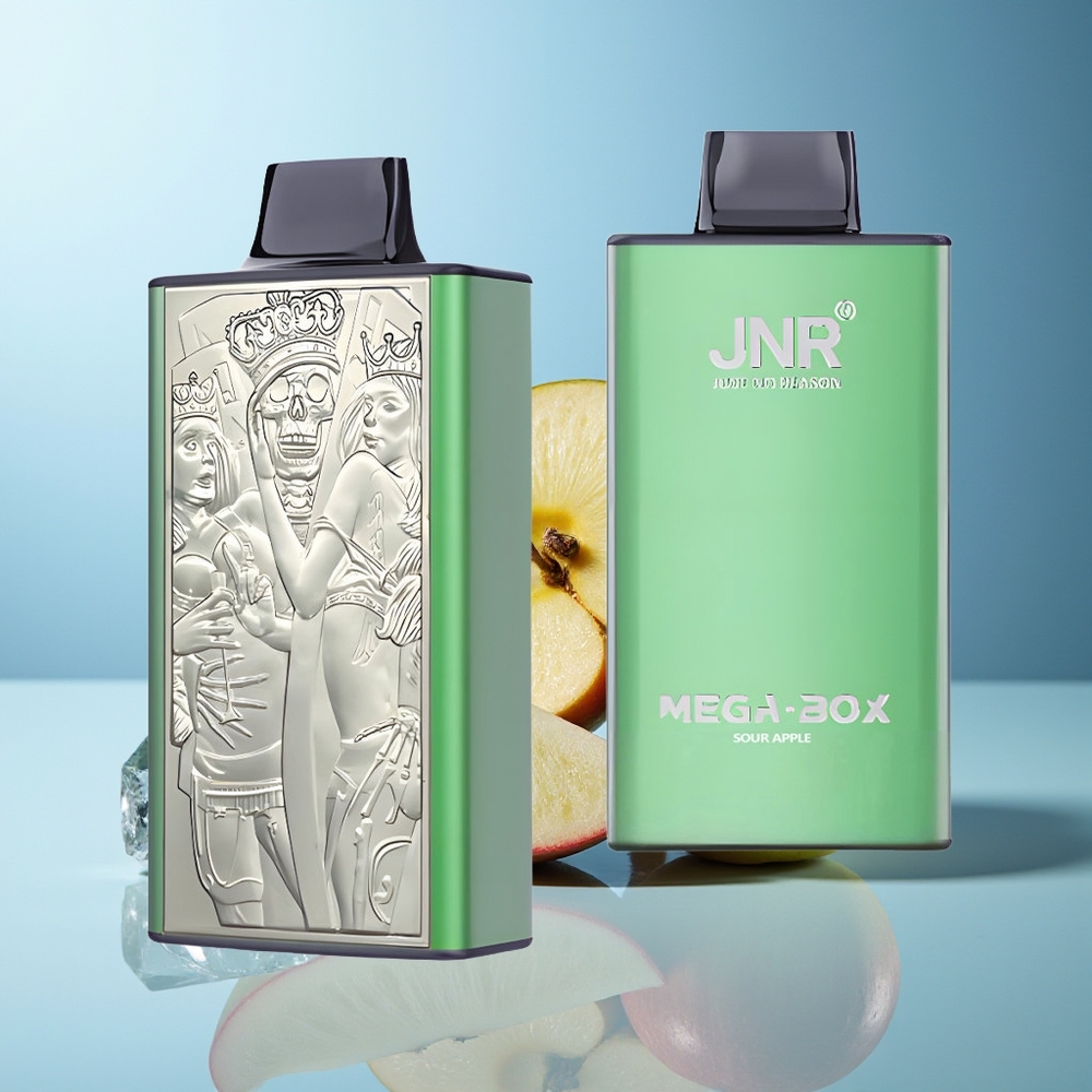 JNR Mega Box 25000 Puffov Dispozabilni Vape Kislo Jabolko Dual Mesh