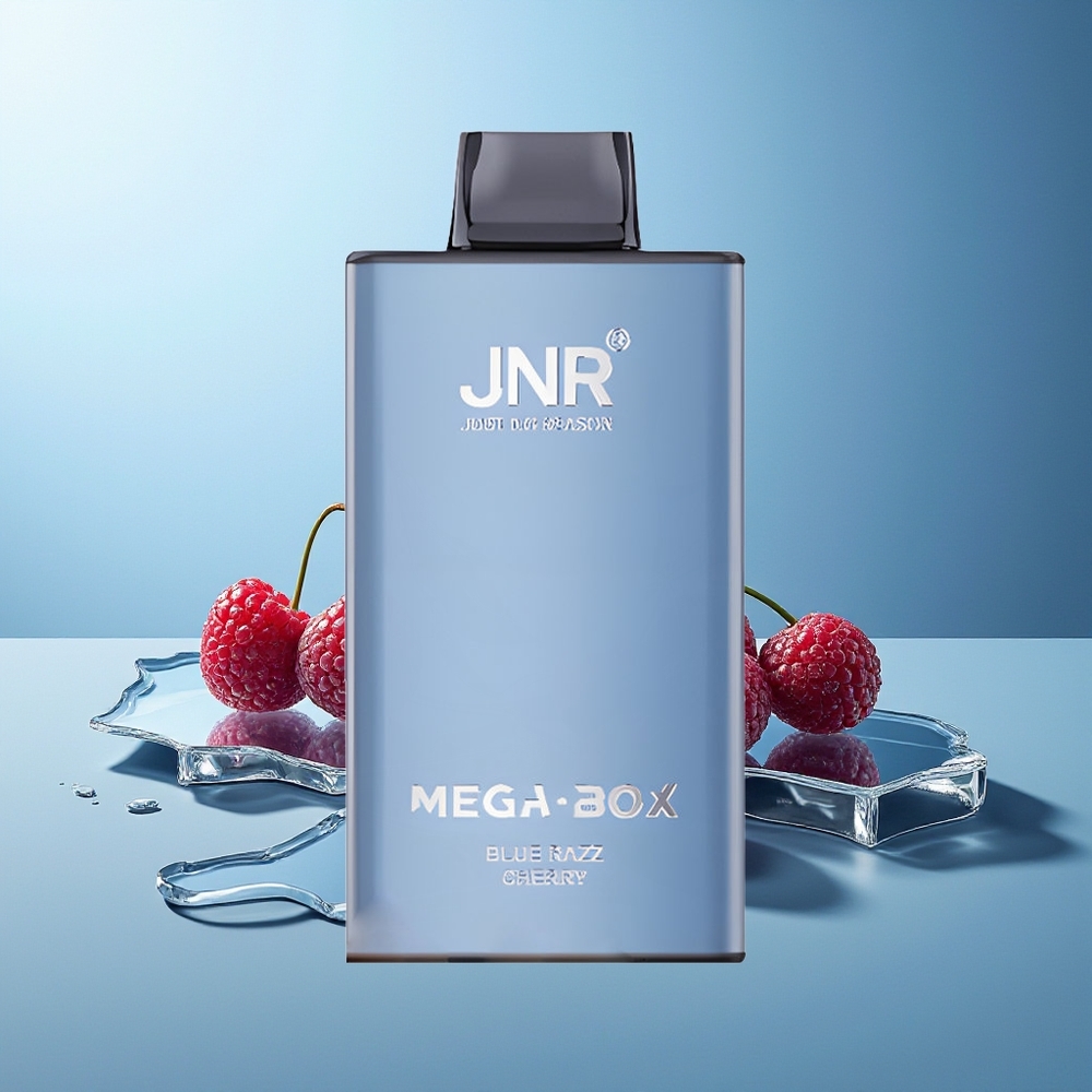 JNR Mega Box 25000 Pufi Dispozabilni Vape Modra Malina Češnja 30ml