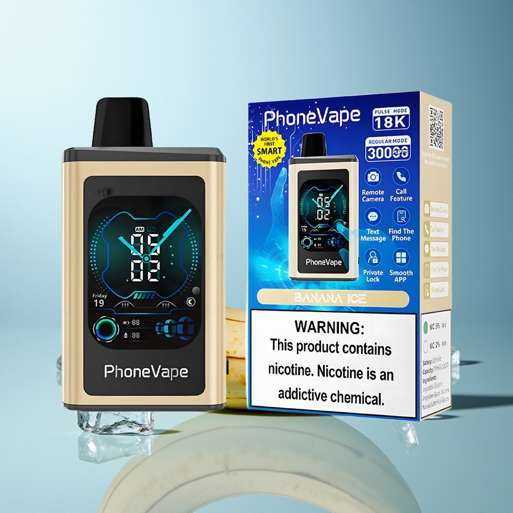 JNR PhoneVape 30000 pufov Enkratna Vape Bananina Ledena Turbo Način