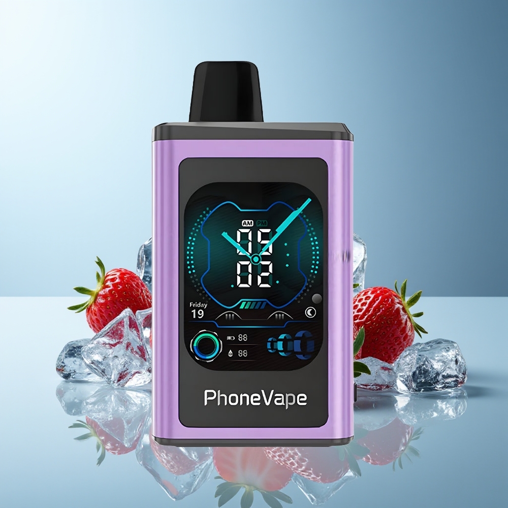 JNR PhoneVape 30000 pufov Enkratna Vape Jagodni Led Nastavljiv Pretok Zraka