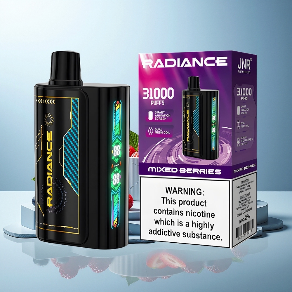 JNR Radiance 31000 Puffov Dispozabilni Vape Mešane Jagode Dual Mesh Coil