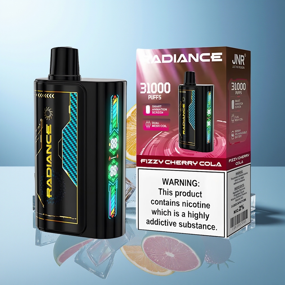 JNR Radiance 31000 Puffov Fizzy Češnjeva Kola Dual Mesh Coil