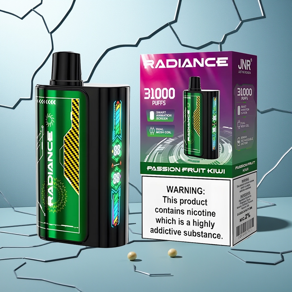 JNR Radiance 31000 Pufi Dispozabilni Vape Pasijonka Kivi Dual Mesh Coil