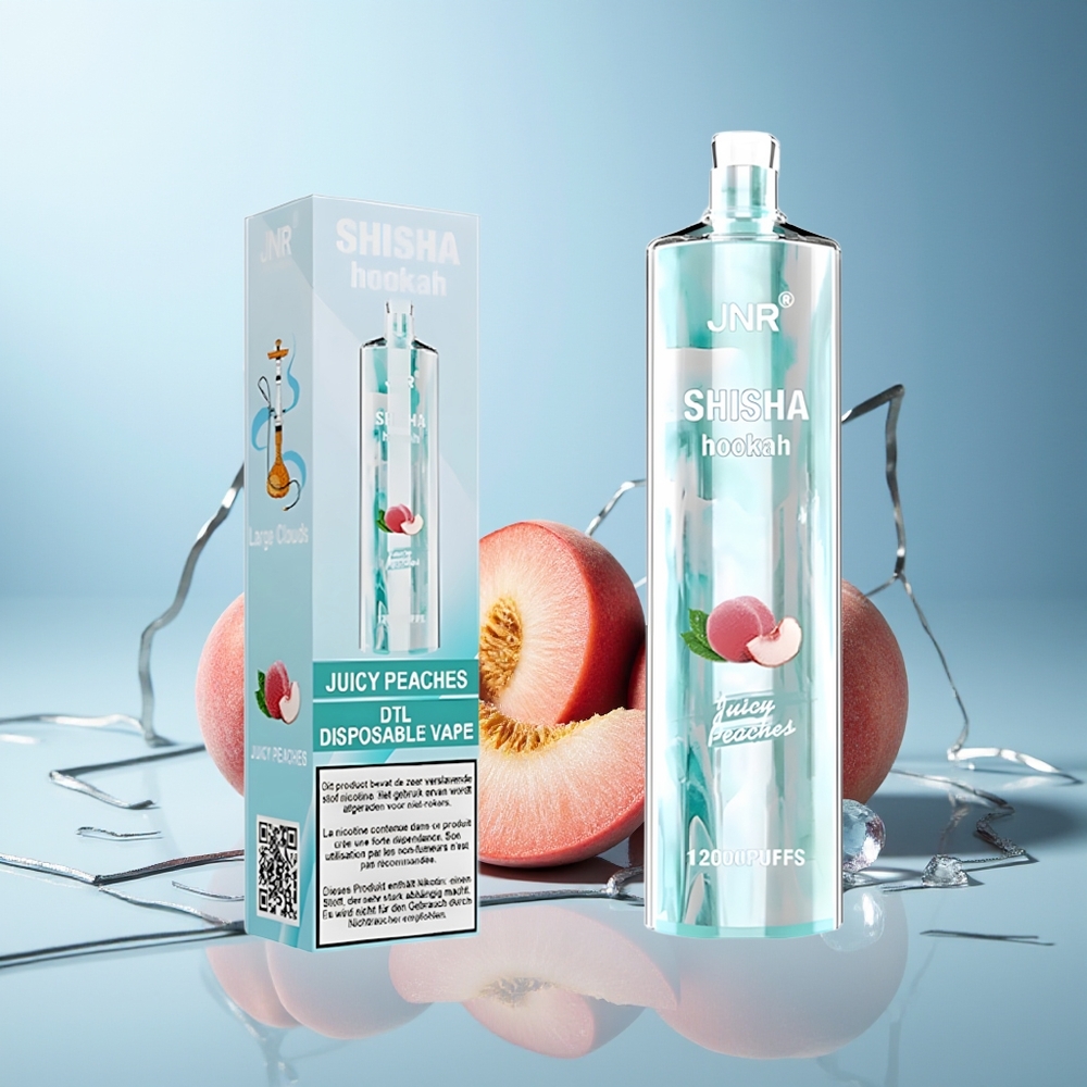 JNR Shisha Hookah 12000 Puff Sočne Breskve Dispozabilni Vape