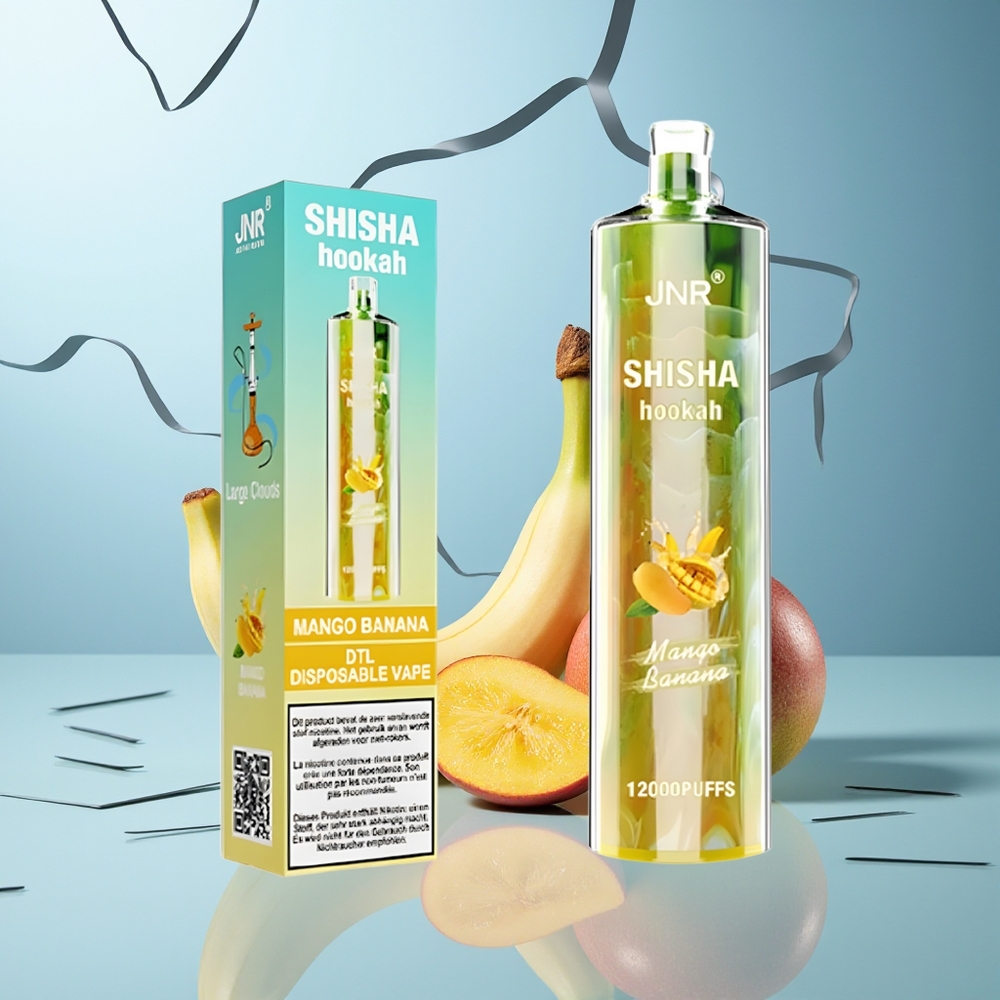 JNR Shisha Hookah 12000 Pufov Mango Banana Dispozabilni Vape