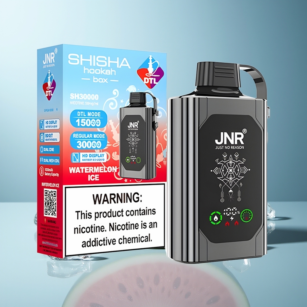 JNR Shisha Hookah Box 20500 Puffs Enkratna Vape Lubenica Led