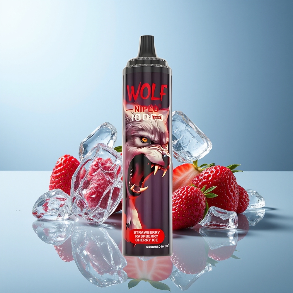 JNR Wolf Niplo 10000 Puf Jagoda Malina Češnja Led 20ml
