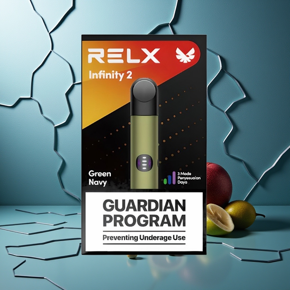 RELX Infinity 2 600-650 puščajev Zelenamodri Vape Naprava