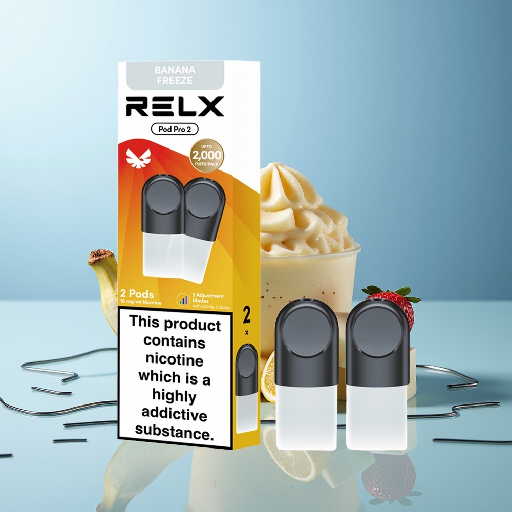 RELX Pod Pro 2 600 potegov Sladica-Banana Zmrzlina 19ml