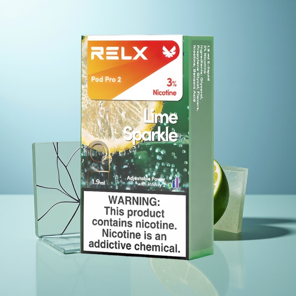 RELX Pod Pro 2 600 povdihov Lime Iskra 19ml 3 načini nastavitev napetosti