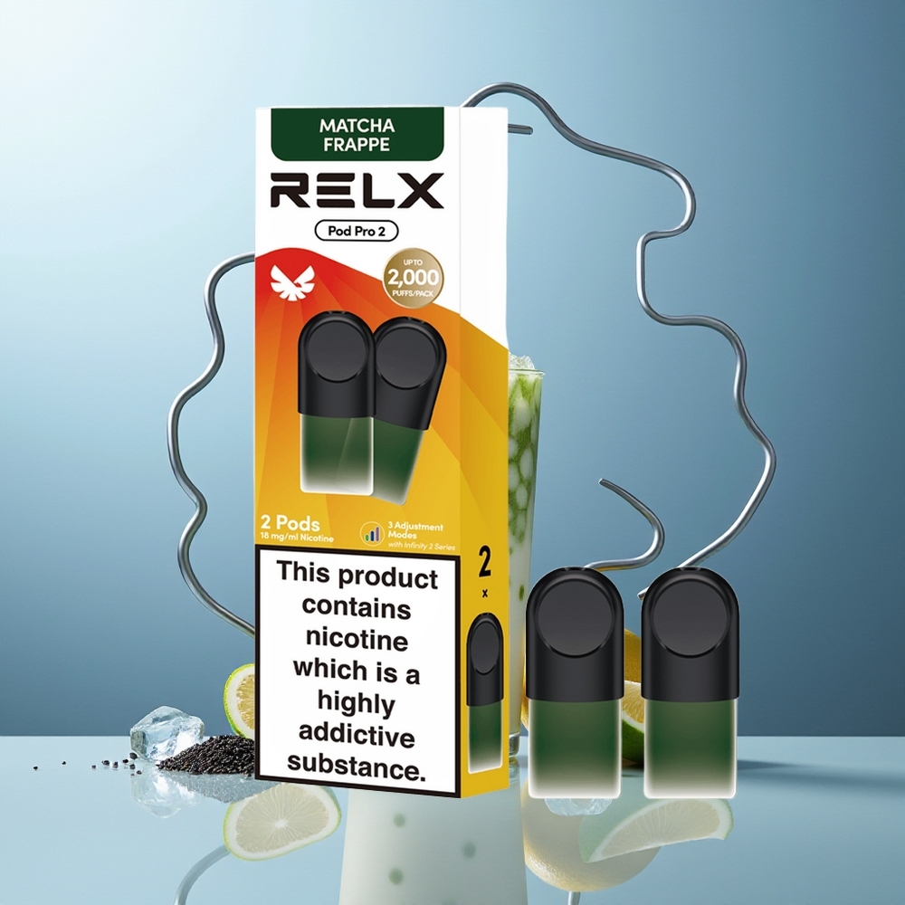 RELX Pod Pro 2 600 vdihov Čaj-Matcha Frappe Čaj 19ml