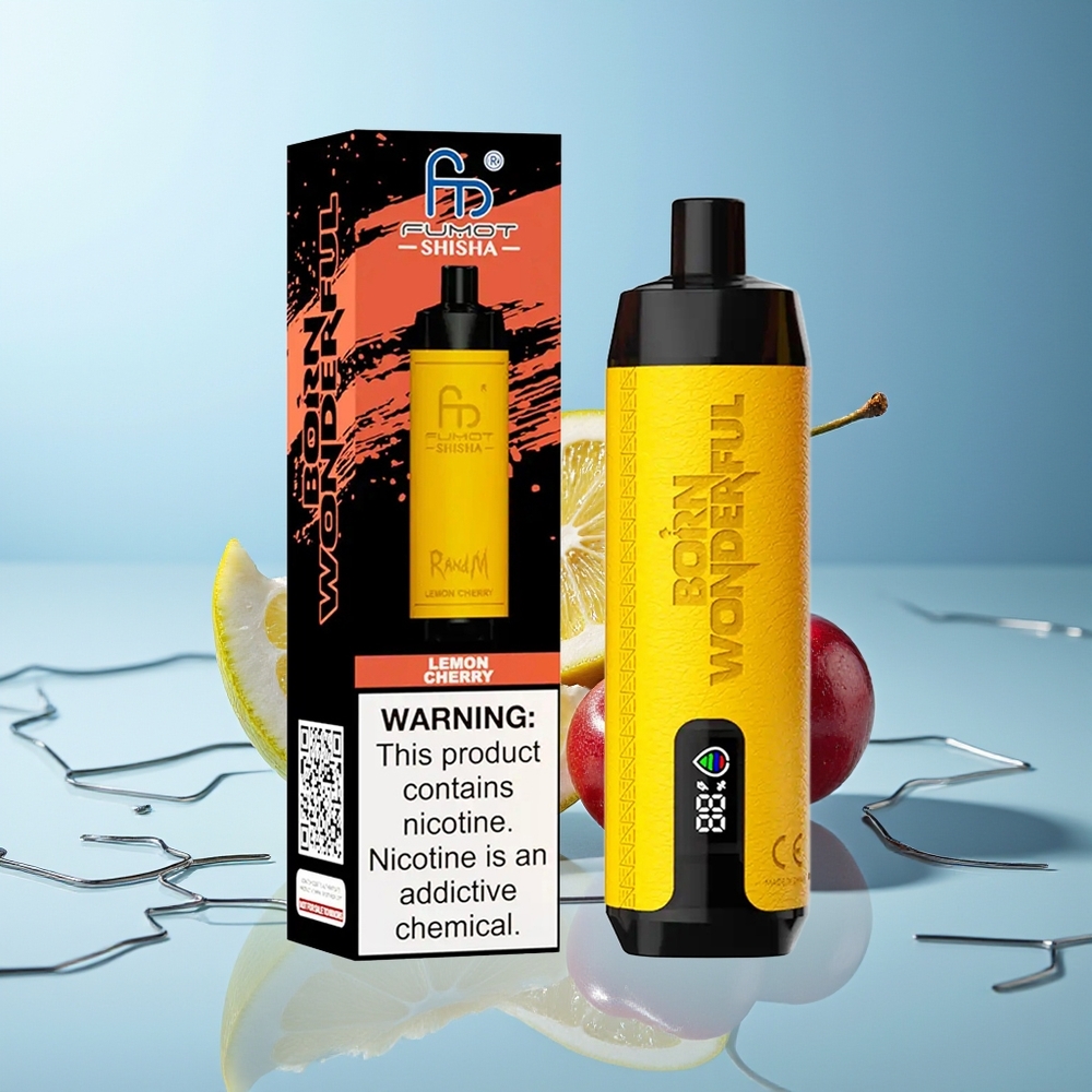RandM Fumot Shisha 10000 Puff Limona Češnja 18ml Prednapolnjeno