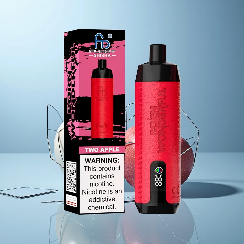RandM Fumot Shisha 10000 Puffov Dve Jabolki 18ml Prednapolnjen E-tekočina