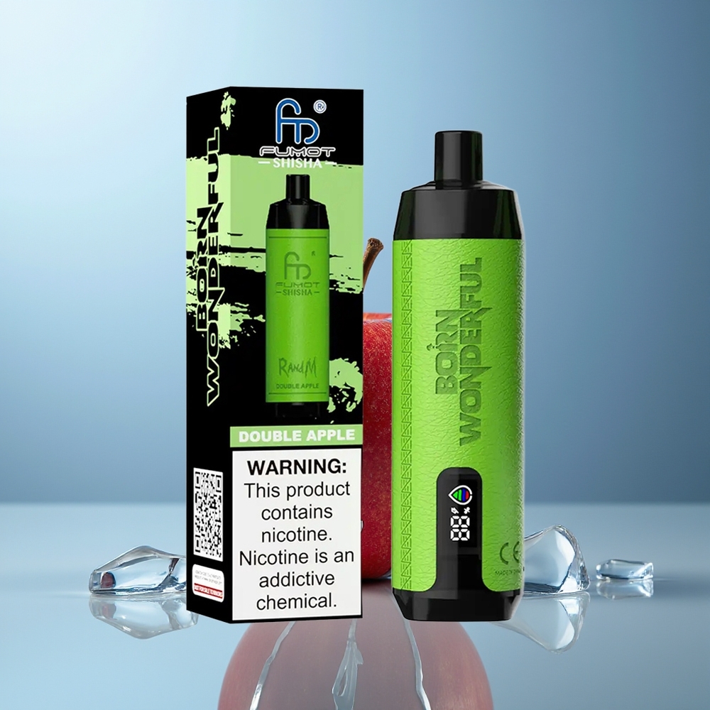 RandM Fumot Shisha 10000 Puffov Dvojno Jabolko 18ml Prednapolnjen E-tekočina