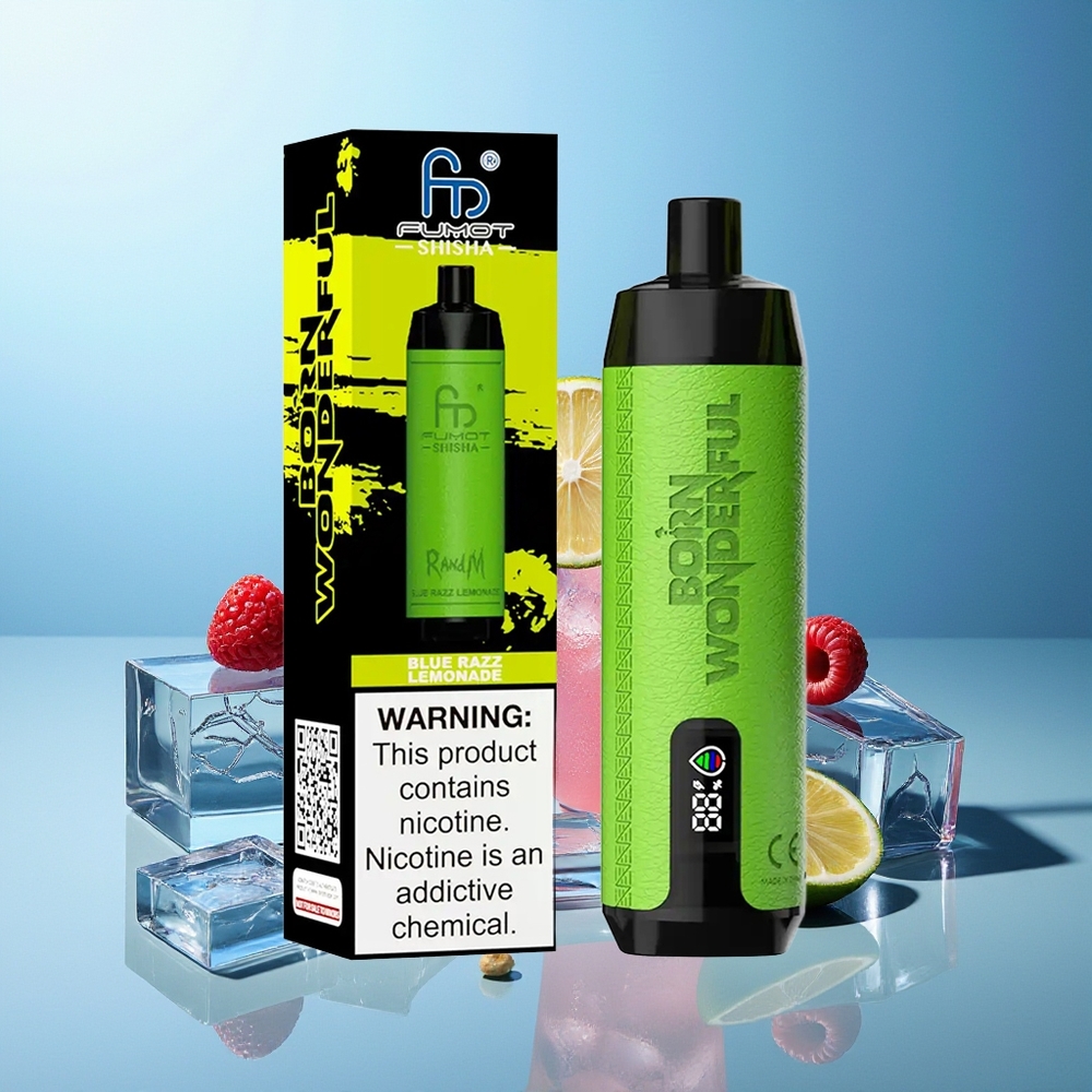 RandM Fumot Shisha 10000 Puffov Modra Malina Limonada 05 Nikotina