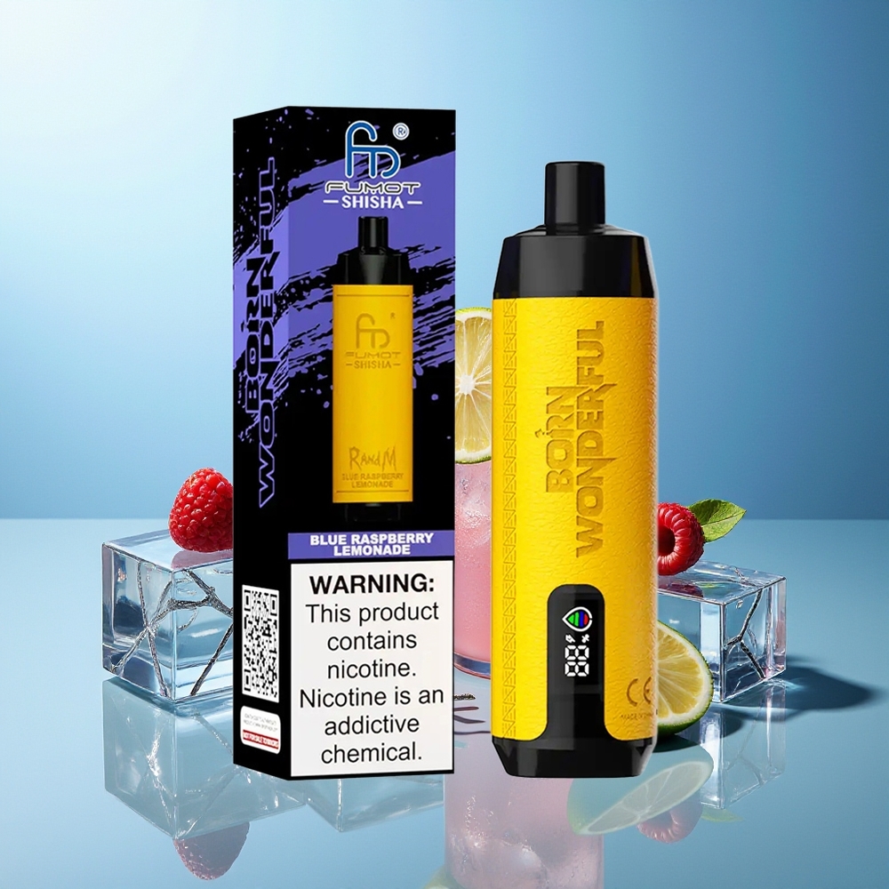 RandM Fumot Shisha 10000 Puffov Modra Malina Limonada 18ml