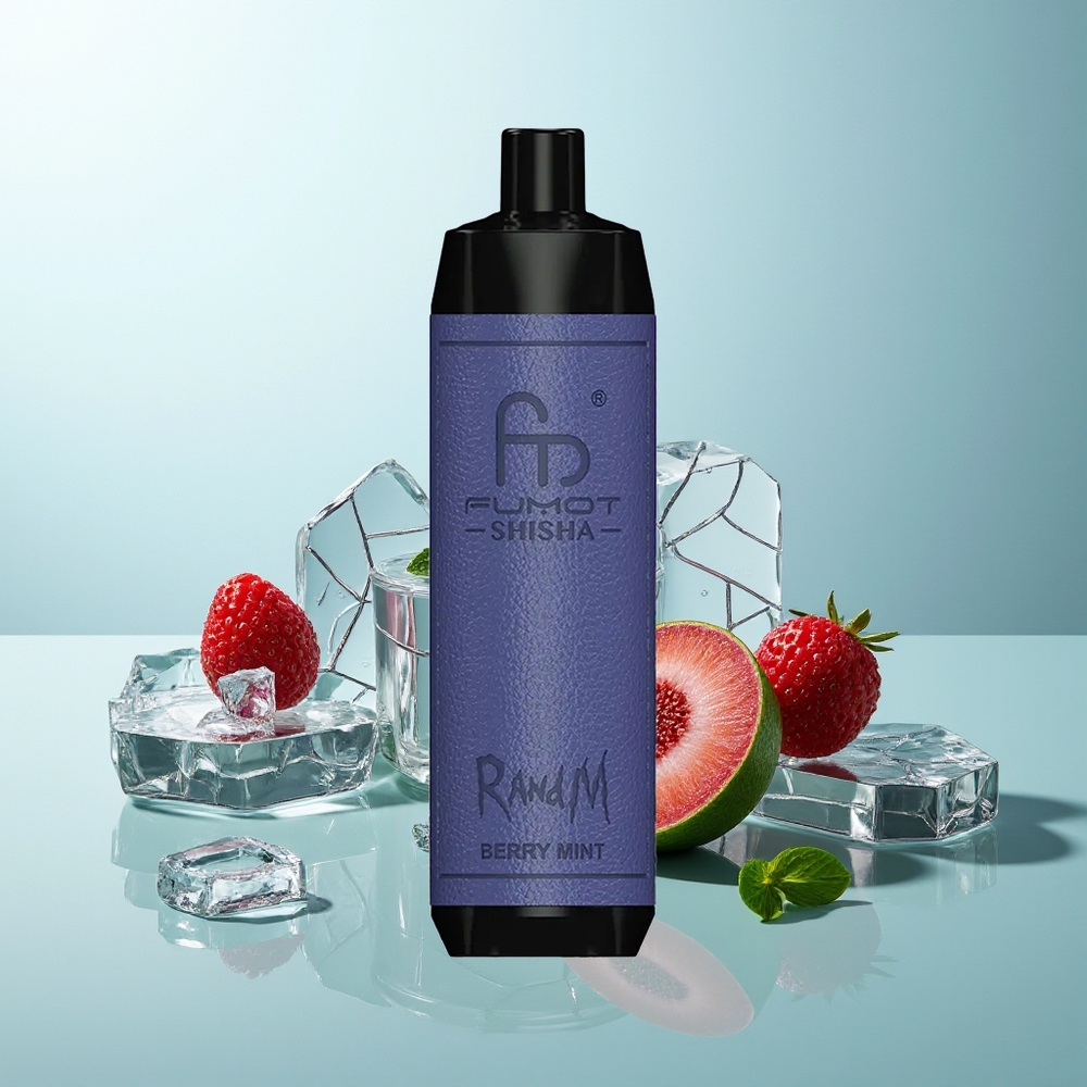 RandM Fumot Shisha 10000 Puffs Sodobna Električna Cigareta Jagoda Meta