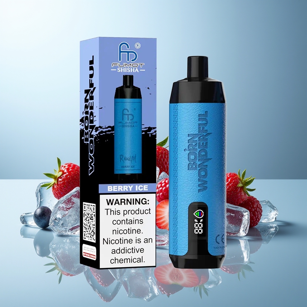 RandM Fumot Shisha 10000 Pufi Jagoda Led Dispozabilni Vape