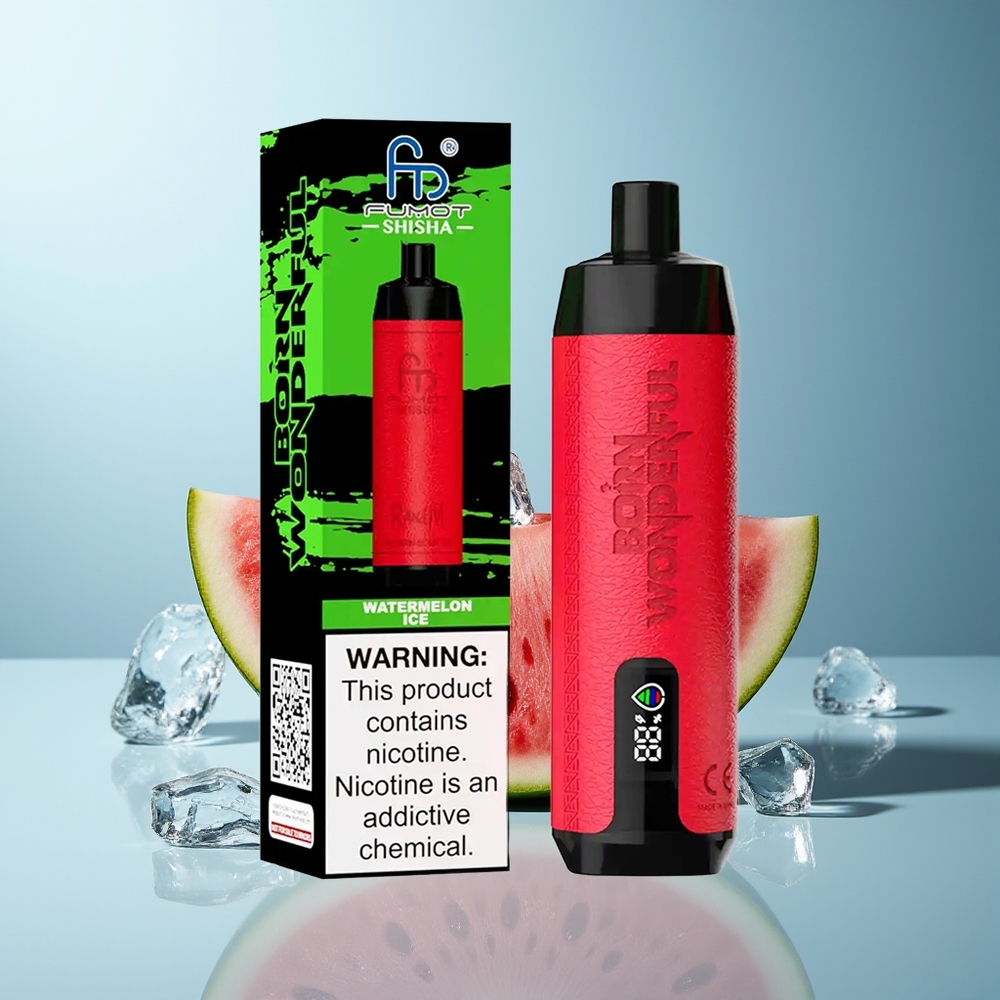 RandM Fumot Shisha 10000 Pufov Dispozabilni Vape Lubenica Led 850 mAh Battery