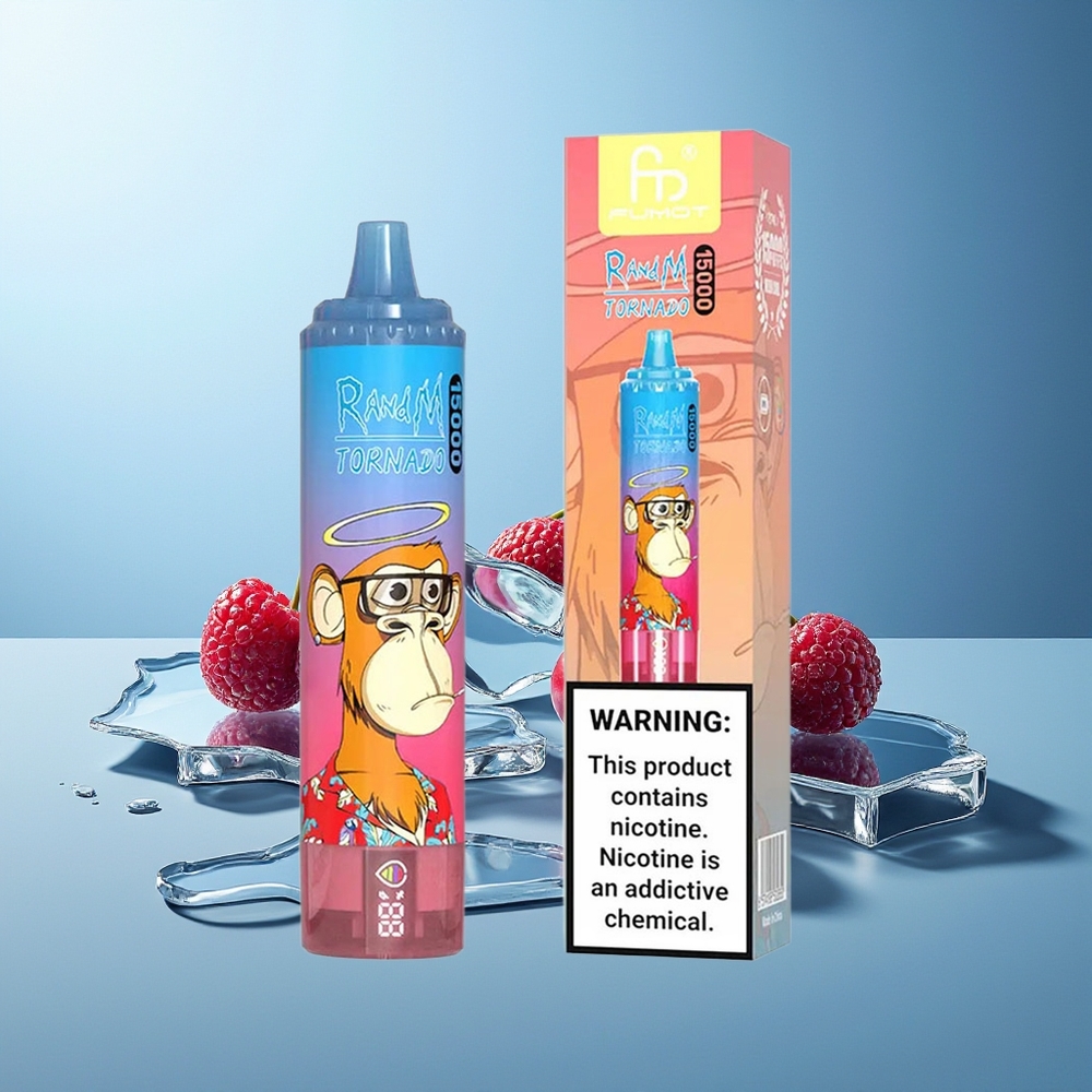 RandM Fumot Tornado 15000 Pih Modra Malina Češnja USB-C