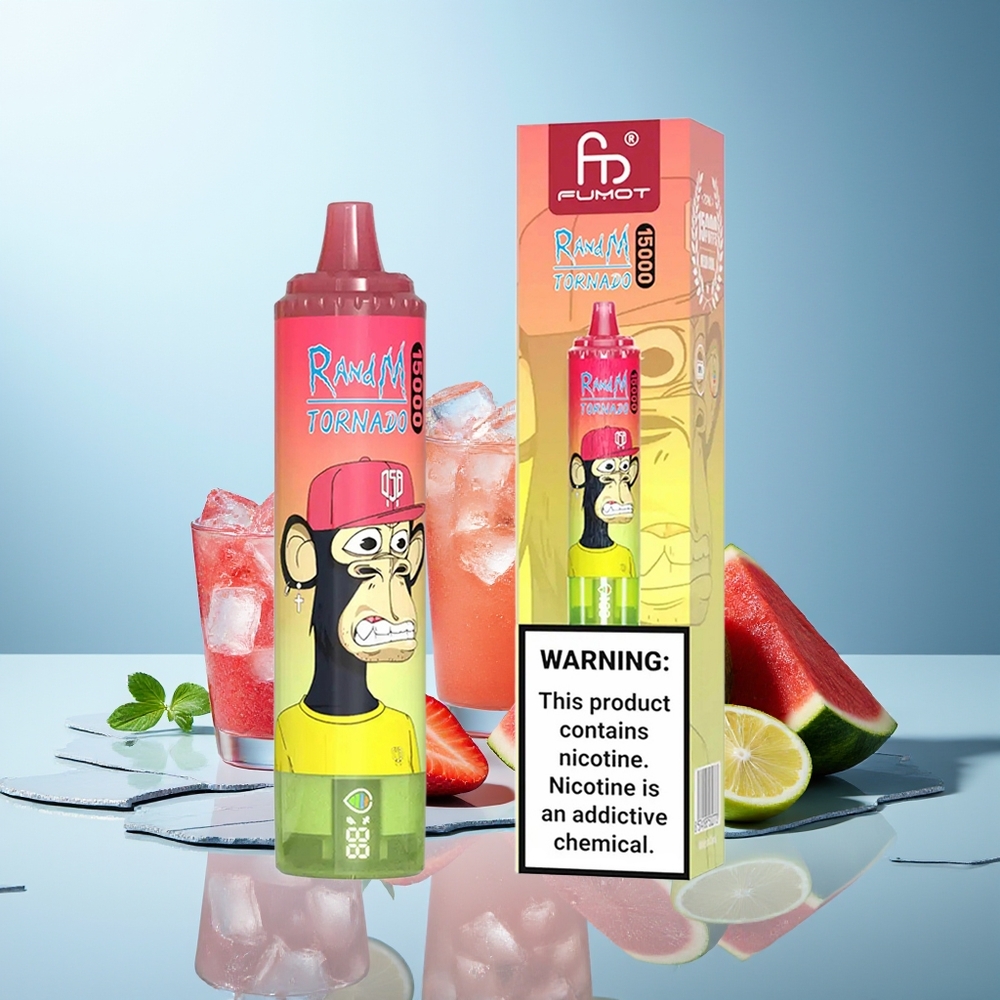 RandM Fumot Tornado 15000 Pih Strawberry Watermelon Limonada LCD