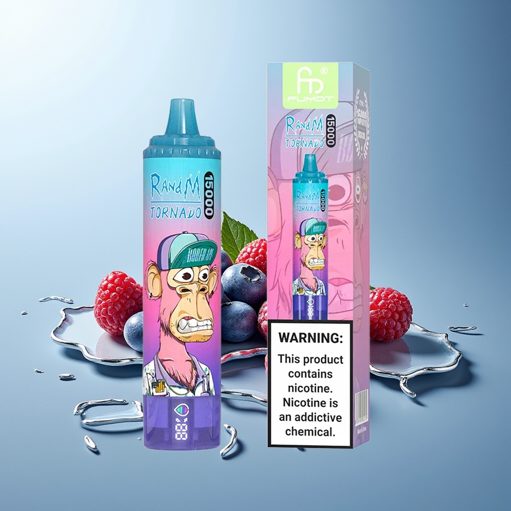 RandM Fumot Tornado 15000 Pihaj Borovnica Malina LCD