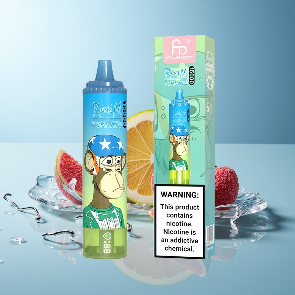 RandM Fumot Tornado 15000 Puffov Gumi Medved Dispozabilni Vape LCD