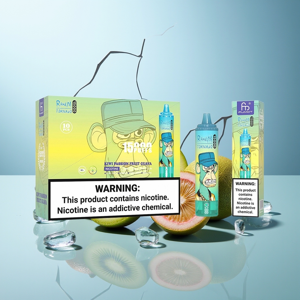RandM Fumot Tornado 15000 Pufi Kiwi Pasijonka Guava 25ml