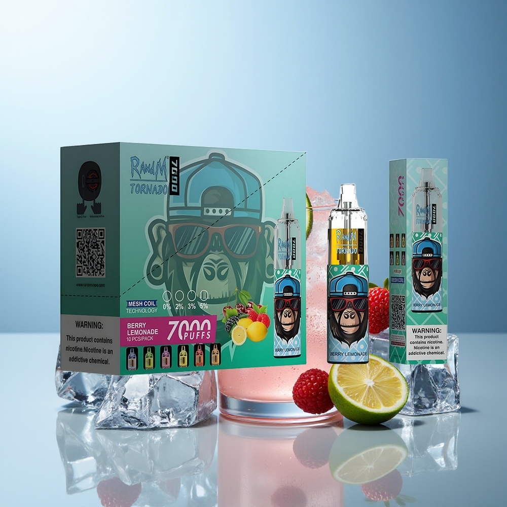 RandM Fumot Tornado 7000 Pih Berry Limonada Mesh Coil