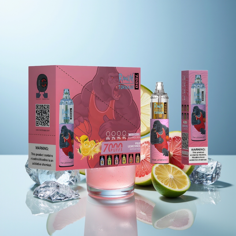 RandM Fumot Tornado 7000 Pih Roza Limonada Mesh Coil