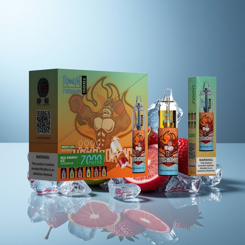 RandM Fumot Tornado 7000 Pih Slanostno Energija Led