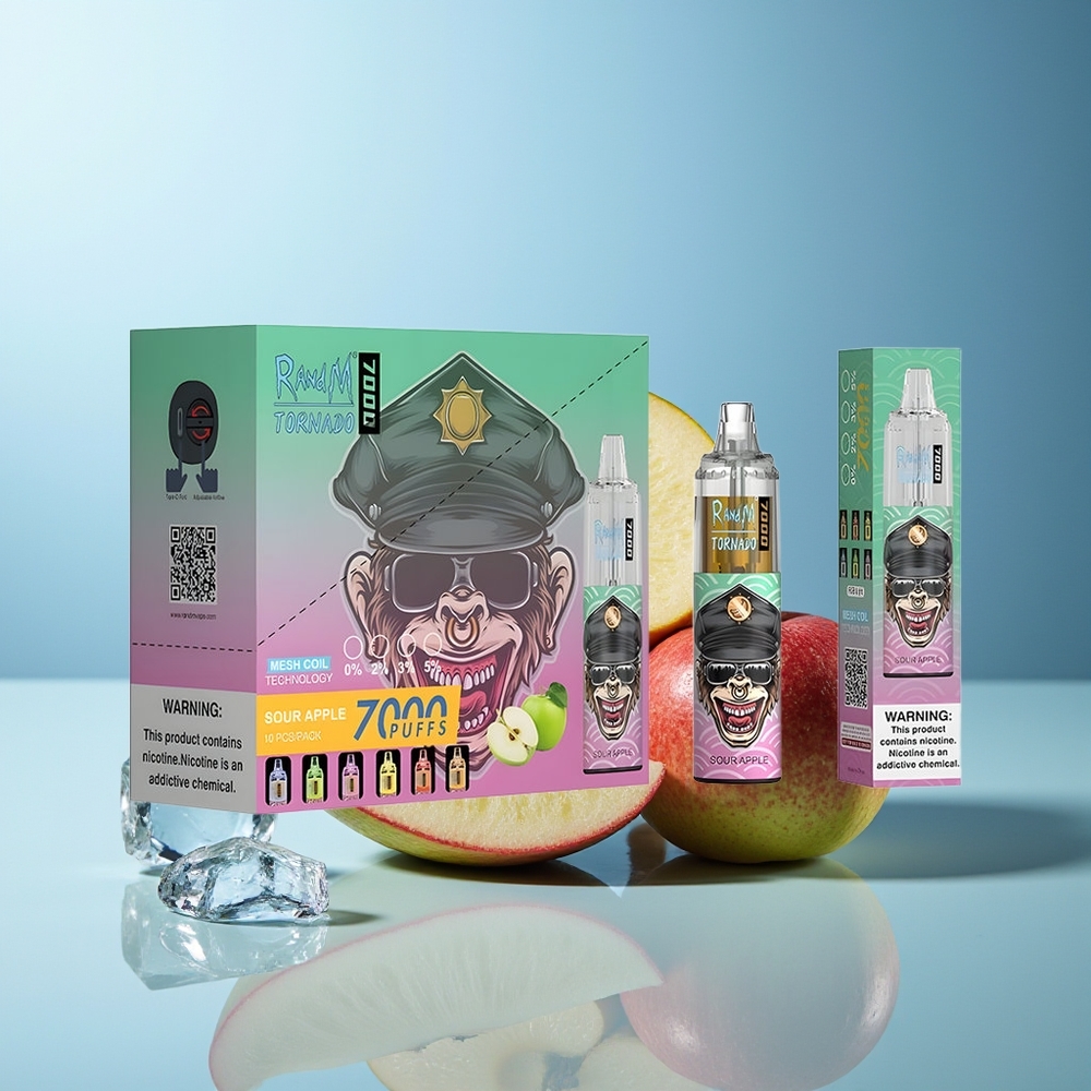 RandM Fumot Tornado 7000 Pih Sour Apple Mesh Coil